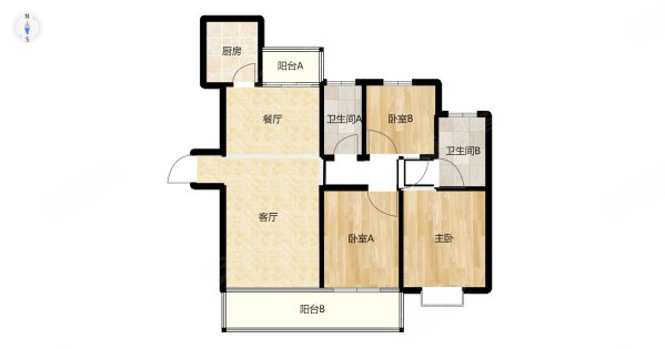 博威江南明珠苑(西区)3室2厅2卫142㎡南北143万