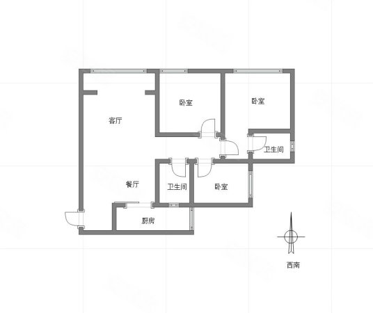 中昂彩云台3室2厅2卫97㎡西南89万