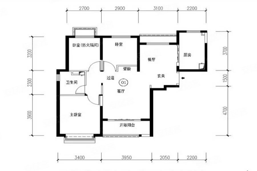 北客站恒大国际城三室一卫南北通透精装修未住过人