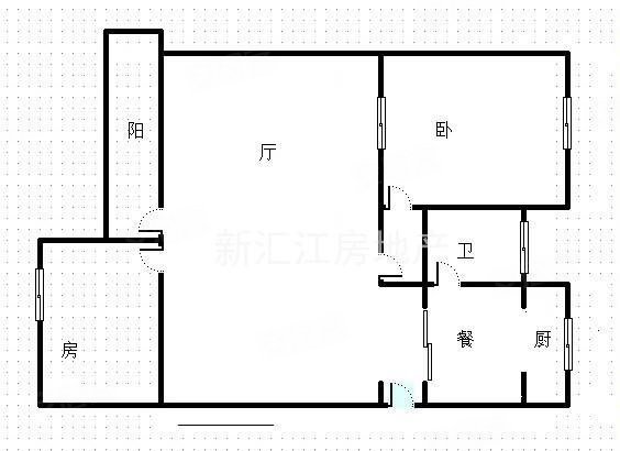 禺秀园2室2厅1卫86.73㎡南北129万