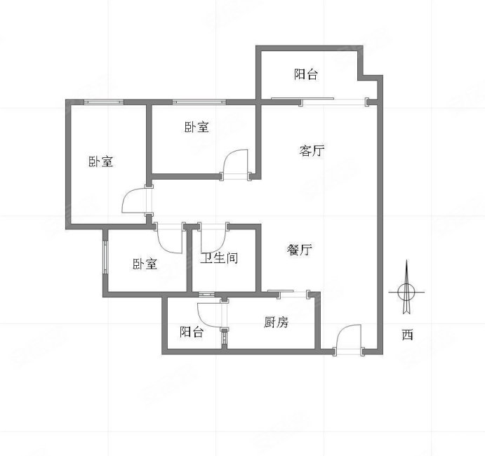 阅江阁3室2厅1卫97.78㎡西132万