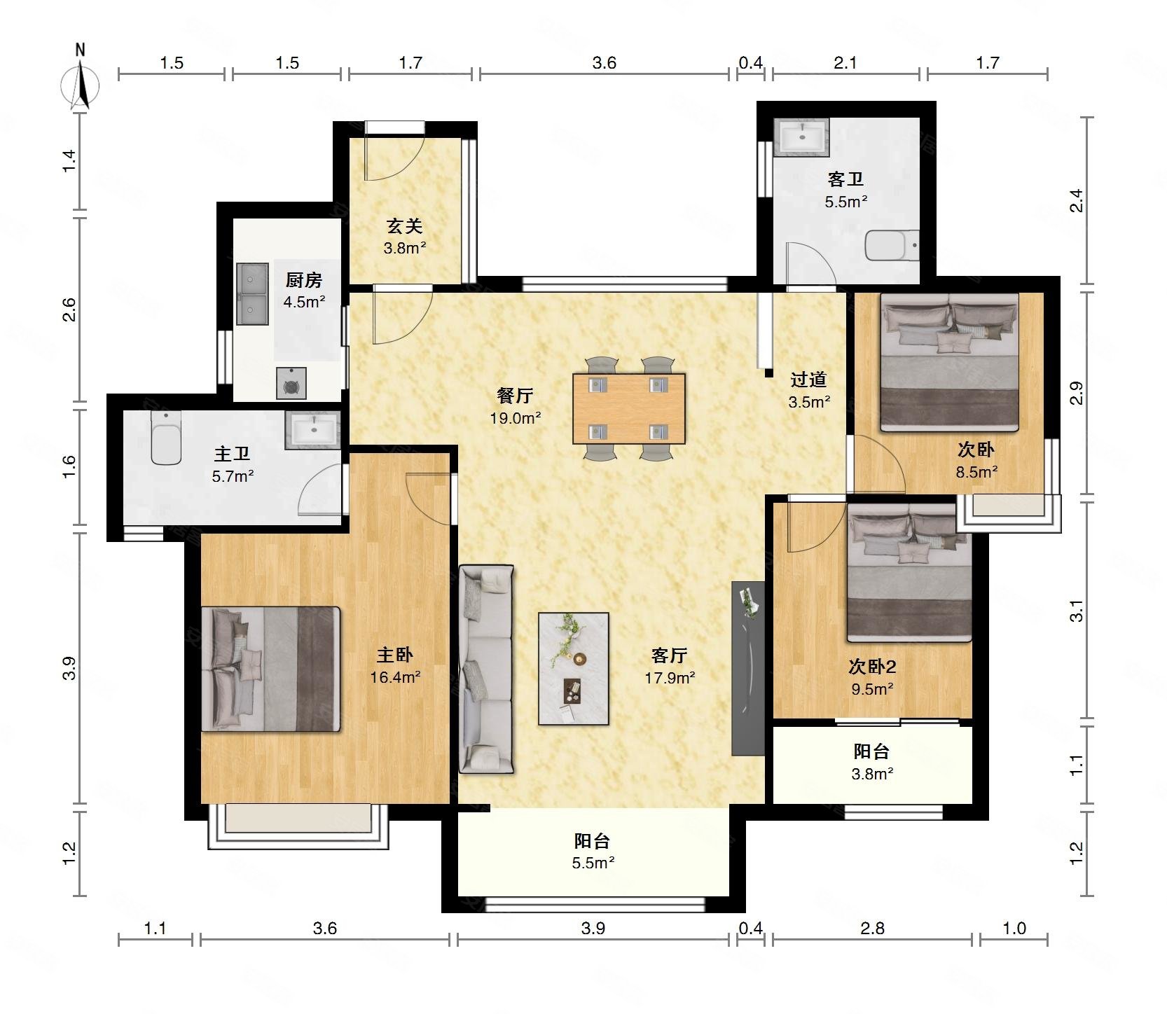 联泰香域水岸 临地铁 南北通透 精装好房 带电梯 楼龄新