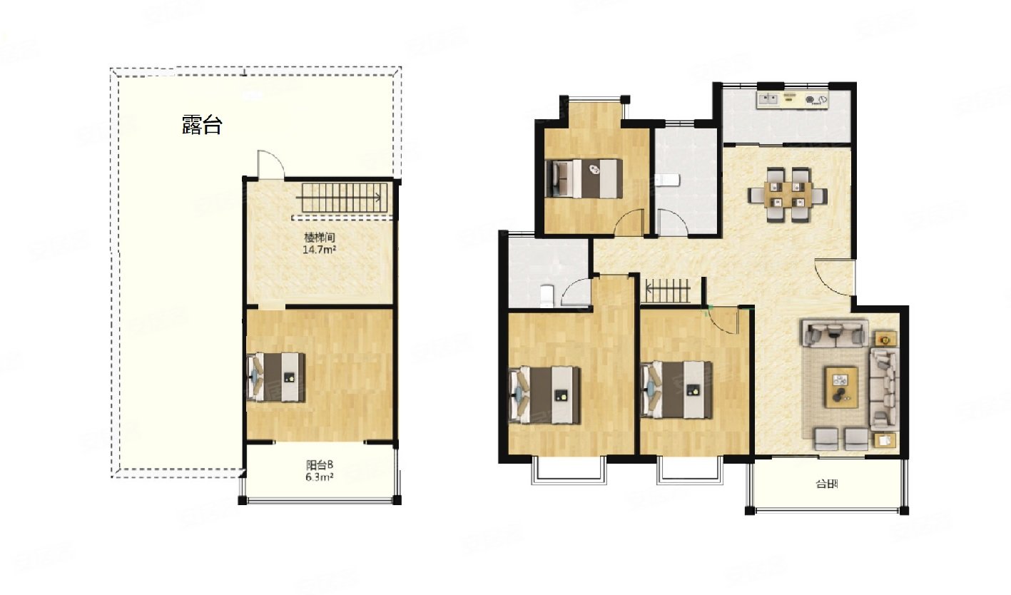 精装修电梯大复式,小区中心花园位置,家具家电全送,看房随时,滨江雅苑