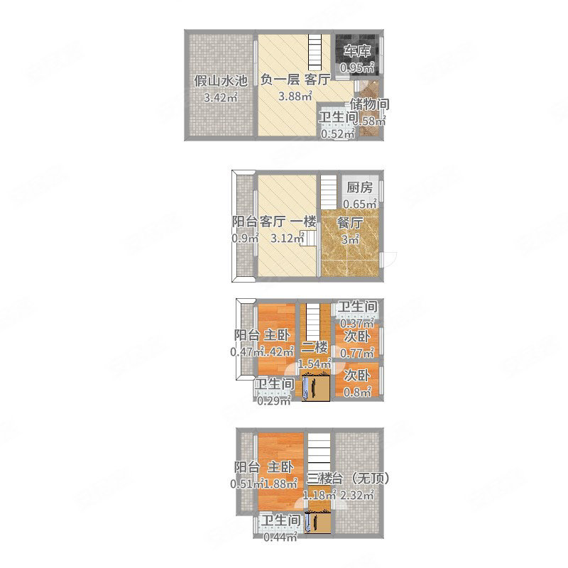 盐都花园5室2厅3卫268㎡南北116.89万