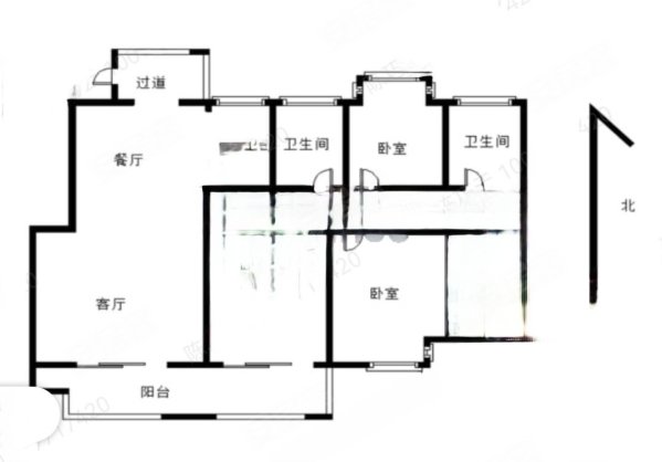 中南世纪城(3期)4室2厅2卫141.93㎡南北130万