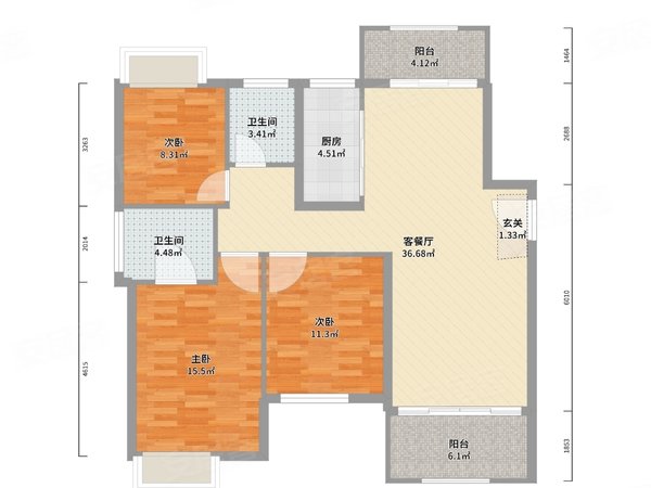 富盈公馆二期户型图图片