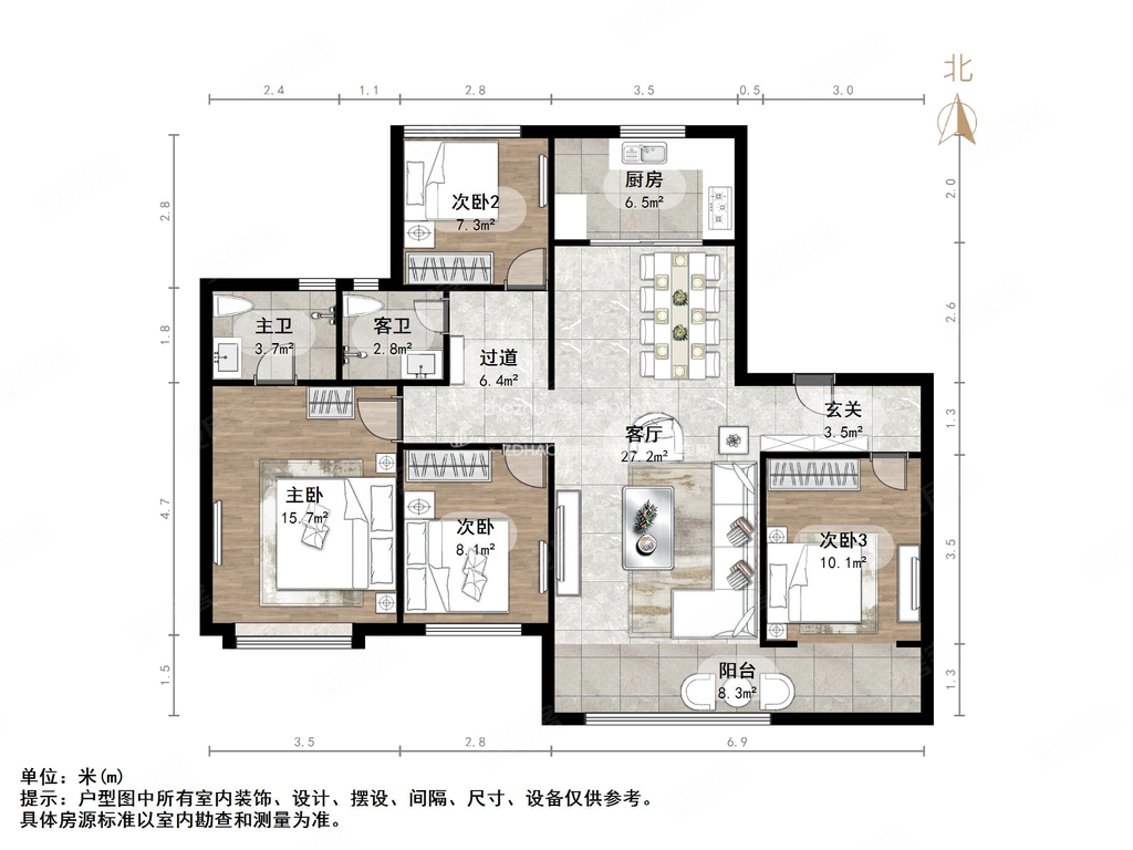 龙湖春江悦茗户型图图片