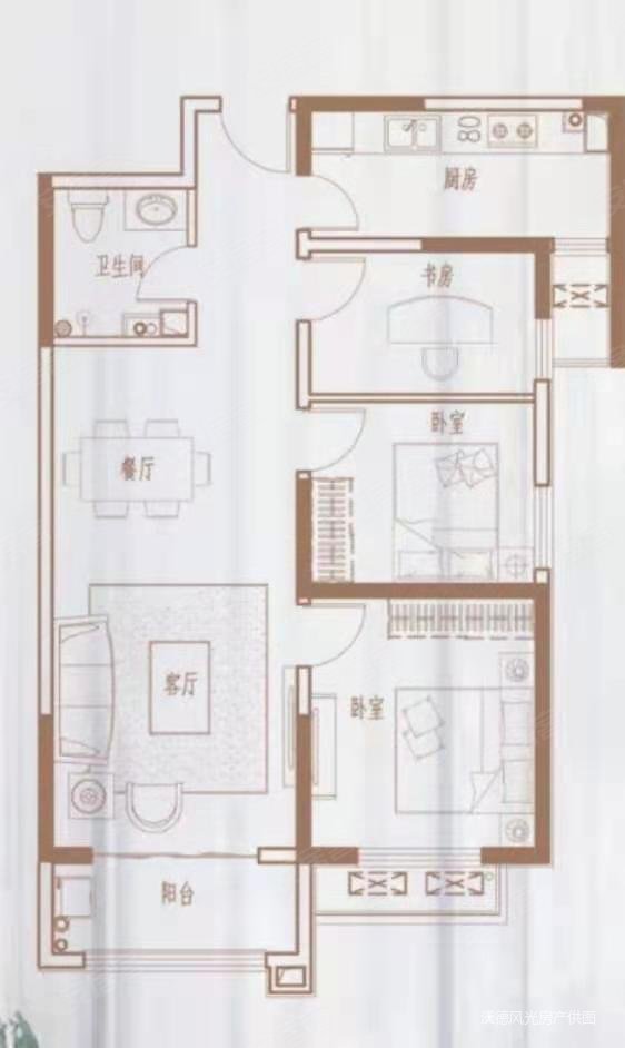 新宇A区3室2厅1卫117.94㎡南北35万