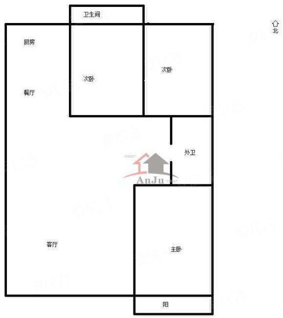 颐祥苑3室2厅2卫132.6㎡南北69万