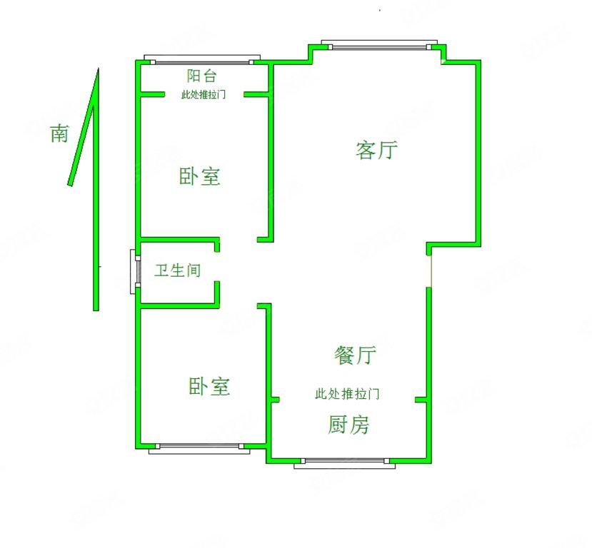 名仕佳苑2室2厅1卫109㎡南北99.8万