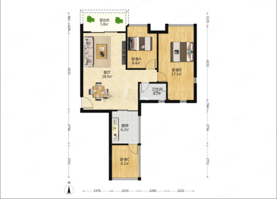 佳境康城 业主急售 三房 精装修 总价低 直接拎包入住