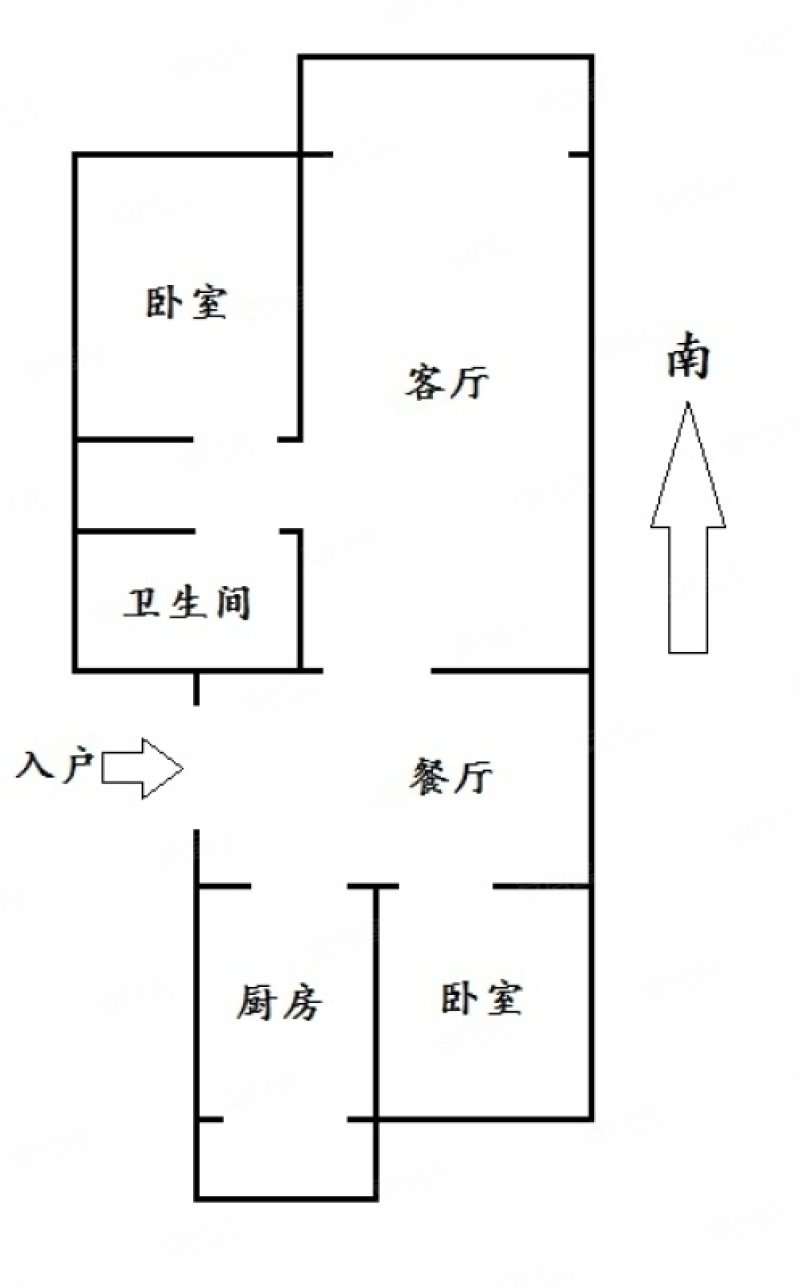 石桥西区(北区)2室2厅1卫85.97㎡南北168万