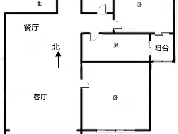 涿州双塔双塔路香港豪庭香港豪庭 通风好 2室2厅1卫 85平出租房源真实图片