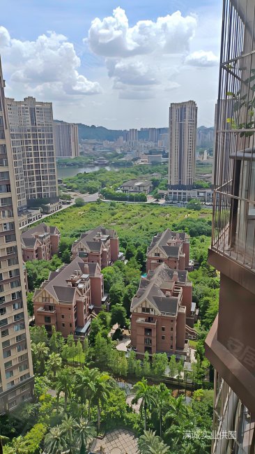 中洲中央公园一期花园中间视野开阔看湖安静不吵