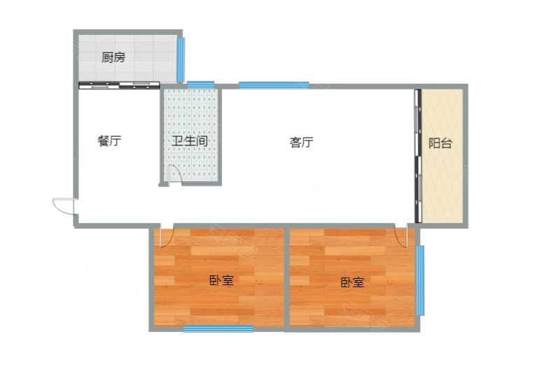 金燕花苑2室2厅1卫71㎡东南316万