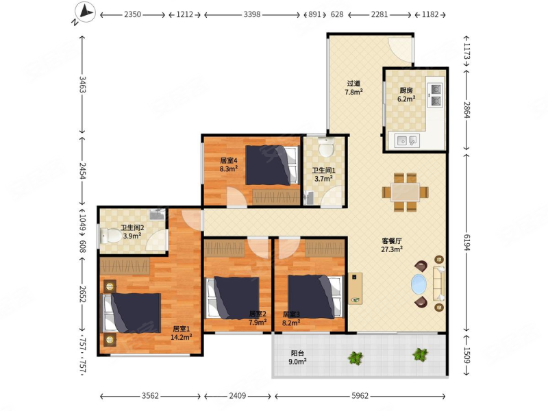 碧海核心区超大使用率,一线海景,高楼层高视野,保养很好,润恒尚园二手