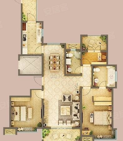 青岛黄岛东方影都保利海上罗兰保利海上罗兰 3室2厅2卫 南北通透 电梯