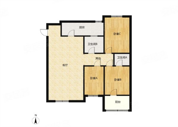 凤城六路旭景兴园3室南北中间楼层175w满二