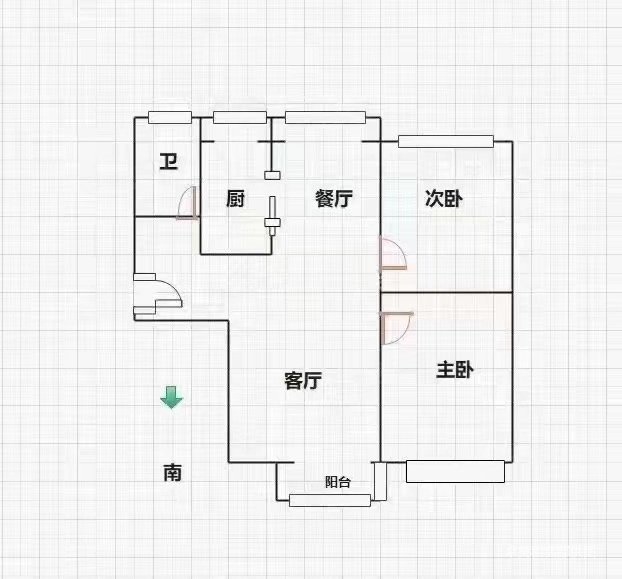 大红门锦苑小区(A区)2室1厅1卫98㎡南北340万