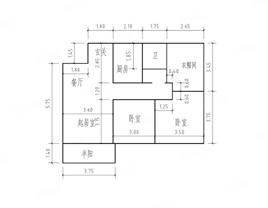 美的乐城 中楼层 三室一厅一卫