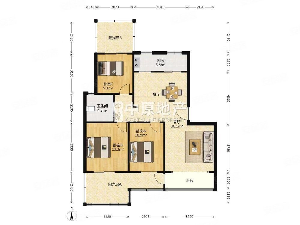 香馥湾(公寓住宅)3室2厅1卫99.2㎡南688万