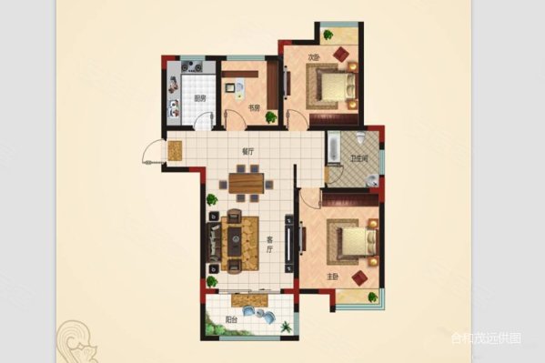 户型 与 为邻 97万,环湖佳苑a区二手房,93万,3室1厅,1卫,94平米-昆山