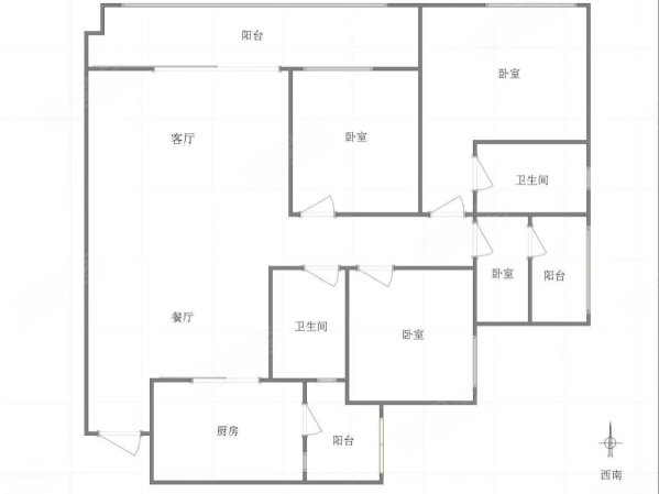 御璟湖山璟樾4室2厅2卫115.9㎡东南135万