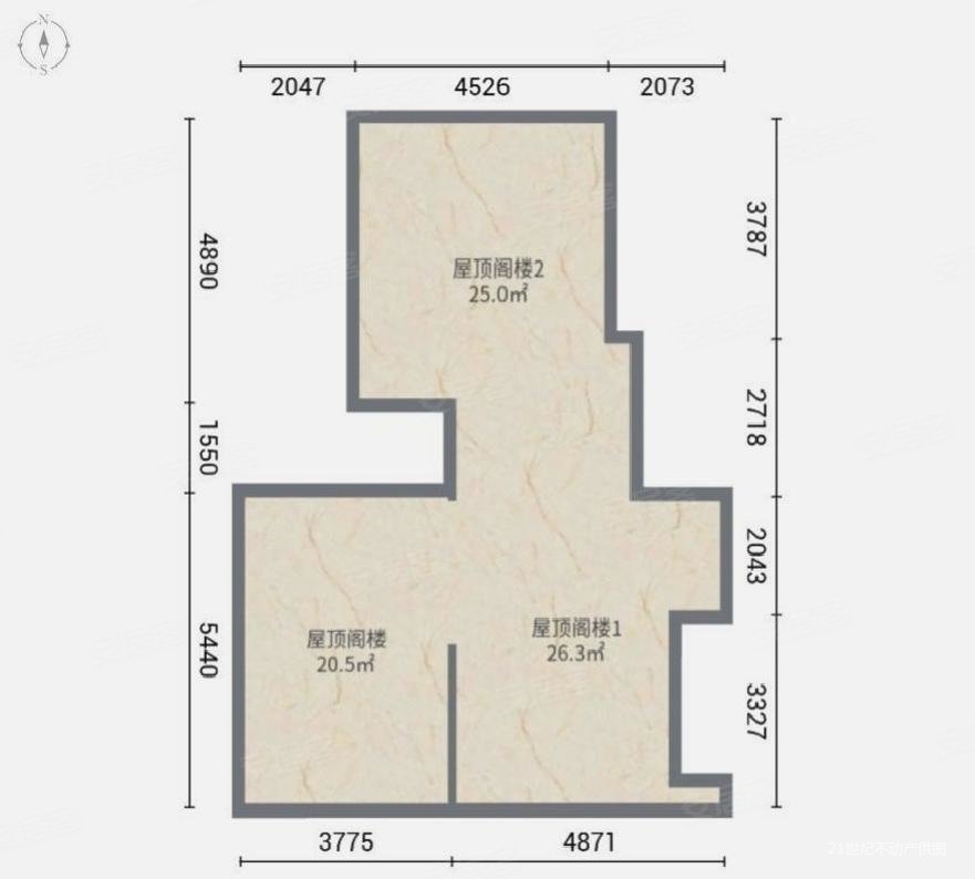 金鹤新城水岸秀苑2室2厅1卫75.23㎡南北312万