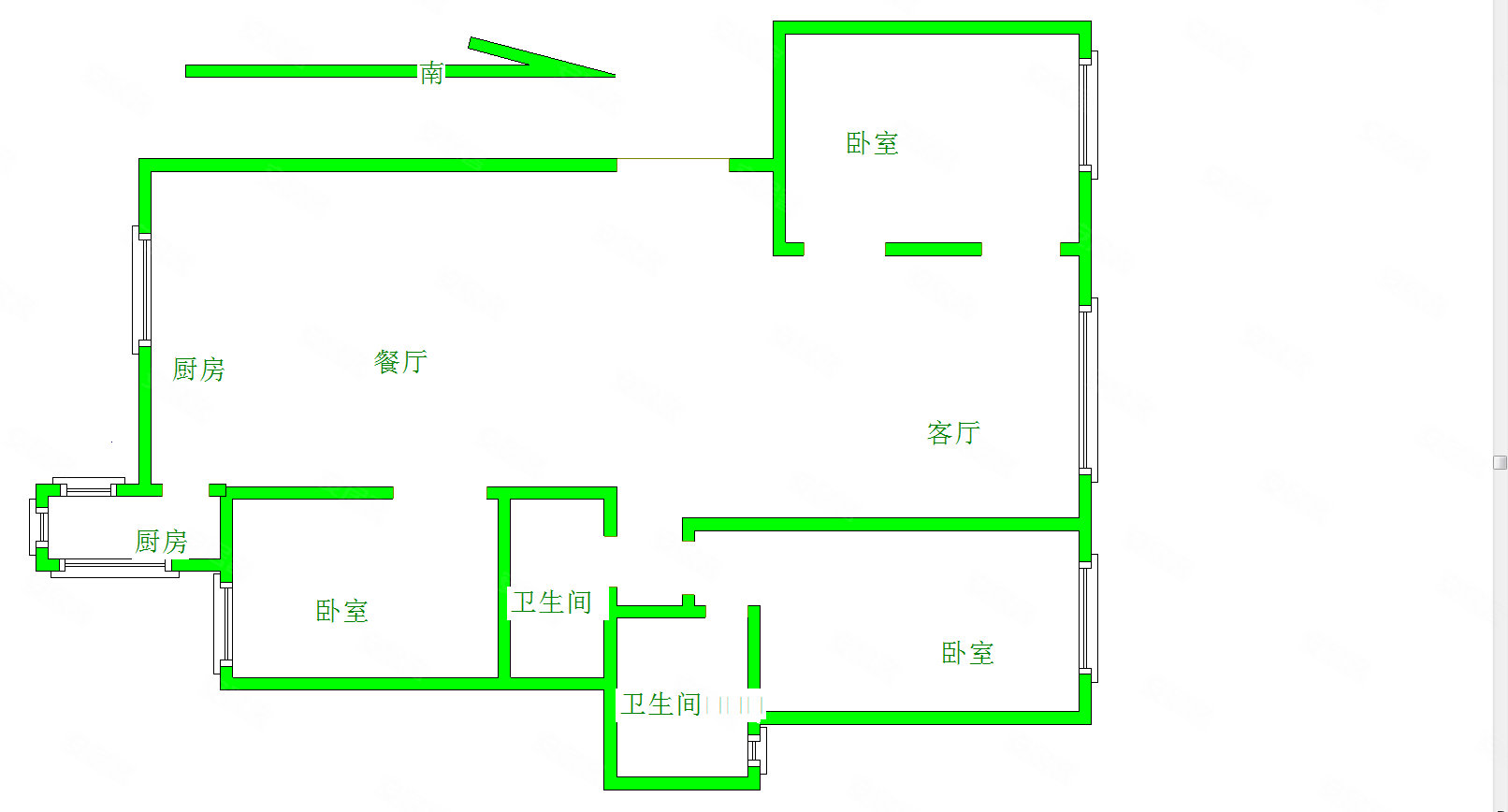 泽馨苑3室2厅2卫140㎡南北135万