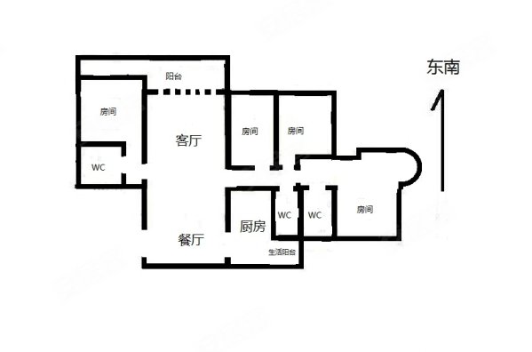 云景名都4室2厅3卫181㎡南1020万