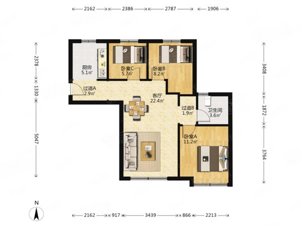 【多图】蓝光coco蜜城,虎山路租房,金水路 coco蜜城套三房出租 有钥匙