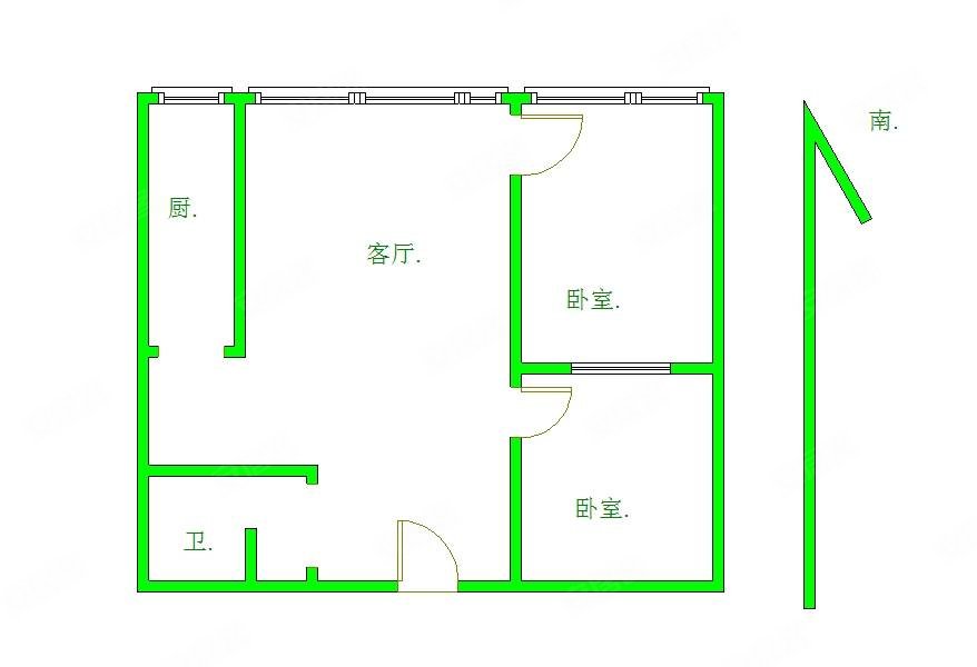 博雅小区2室2厅1卫80㎡南北43.8万