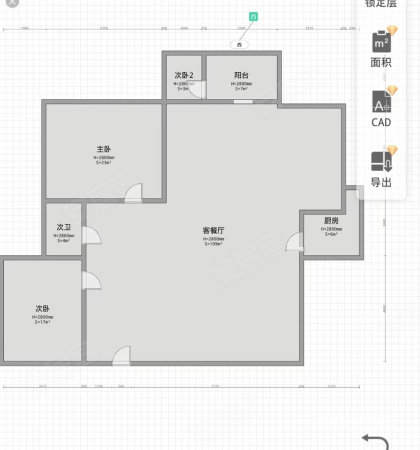 鑫沙时代2室2厅1卫79㎡南北45.6万