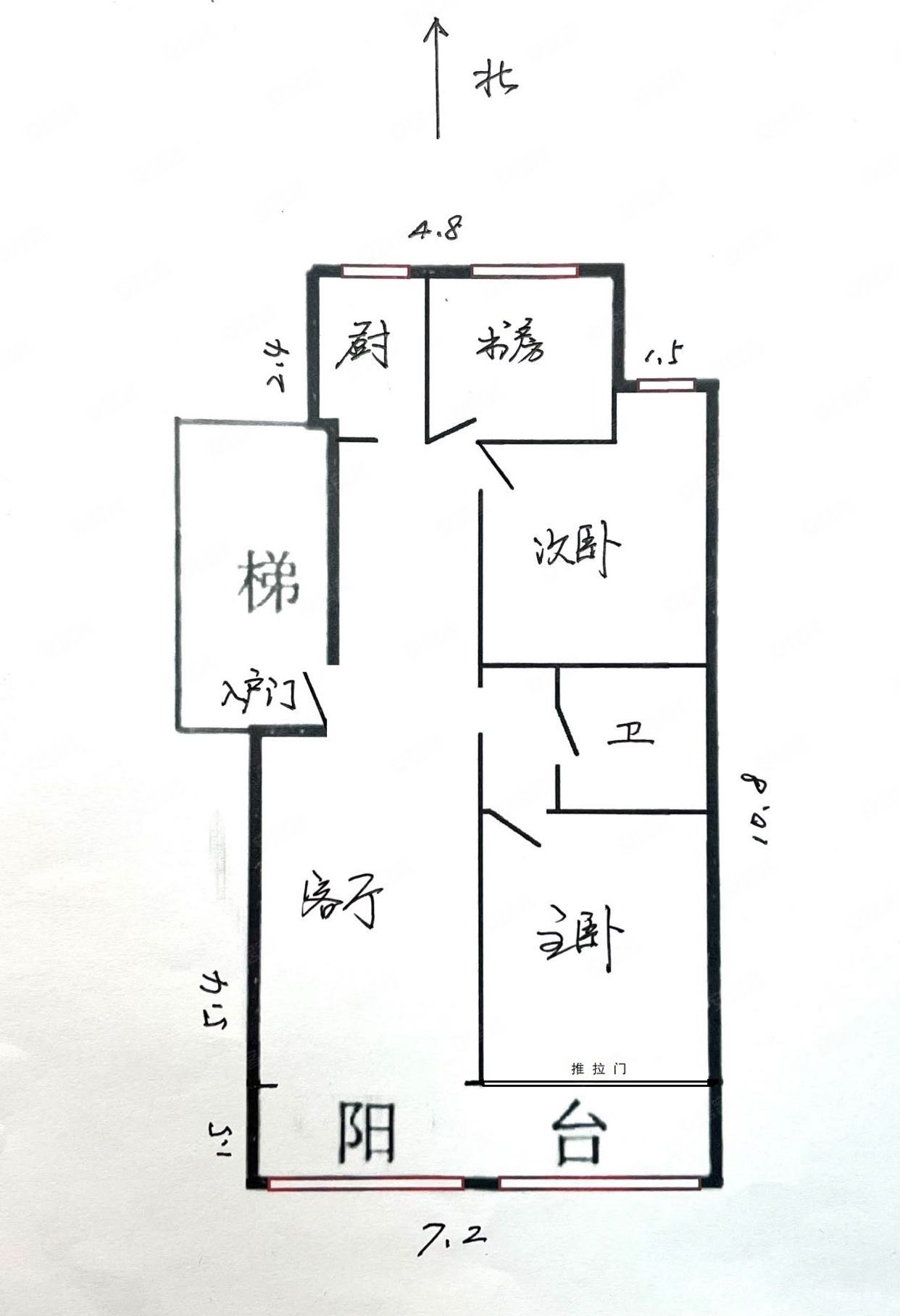 新宁小区3室2厅1卫101.89㎡南北108万