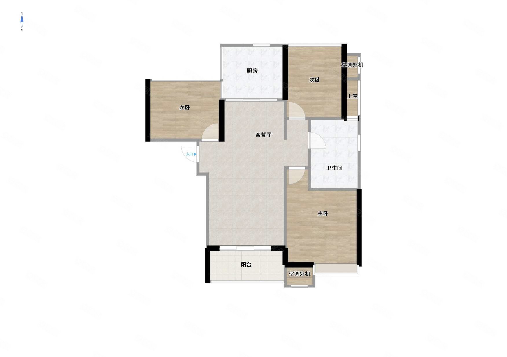 中海雍翠峰3室2厅2卫89.91㎡东南82.8万