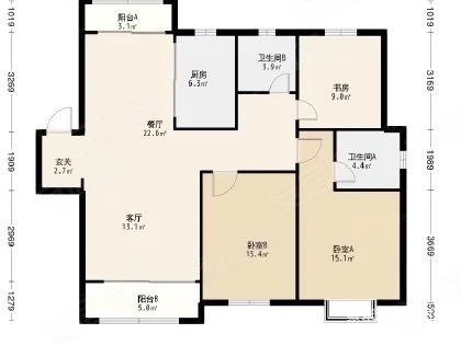 中建尚锦苑3室2厅1卫108.59㎡南北50万