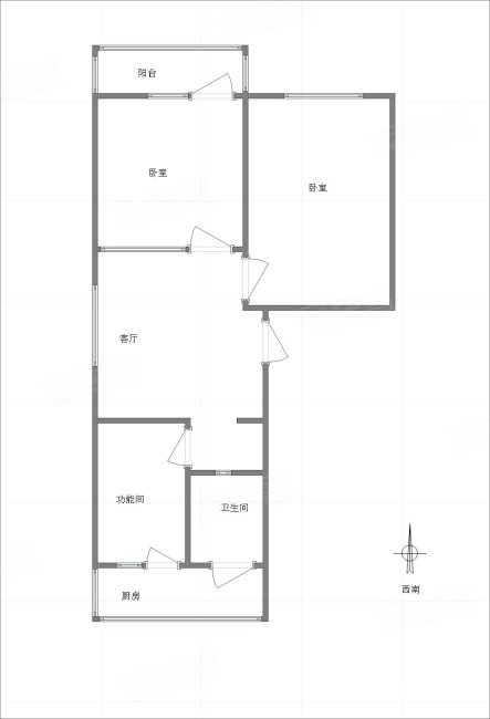 茶亭南路5,7号小区2室1厅1卫58㎡南66万