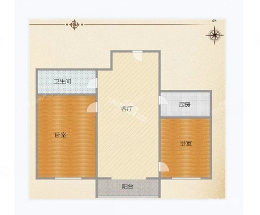 郝庄家园(北区)2室1厅1卫69.18㎡南176万