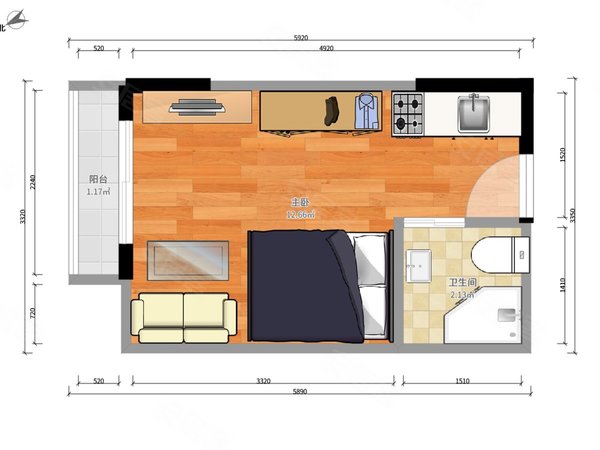 深圳坪山坪山深城投中心公馆(商住楼)单身公寓1室1厅24平近坪山比亚迪