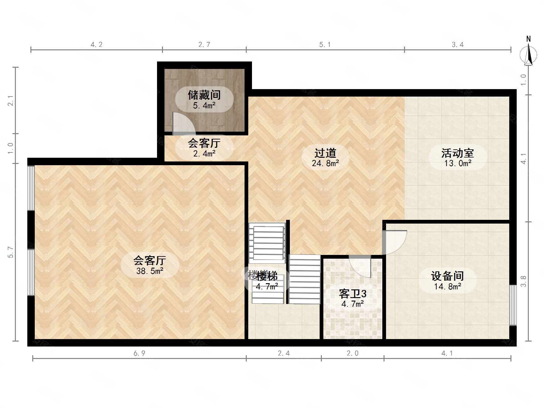 香山艺墅4室3厅4卫188.84㎡东西2360万