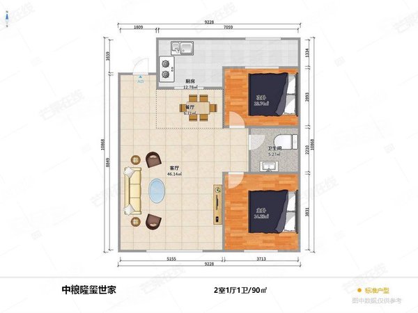 沈阳皇姑陵西中粮隆玺世家中粮隆玺室家,精装修,北陵公园西门,陵西