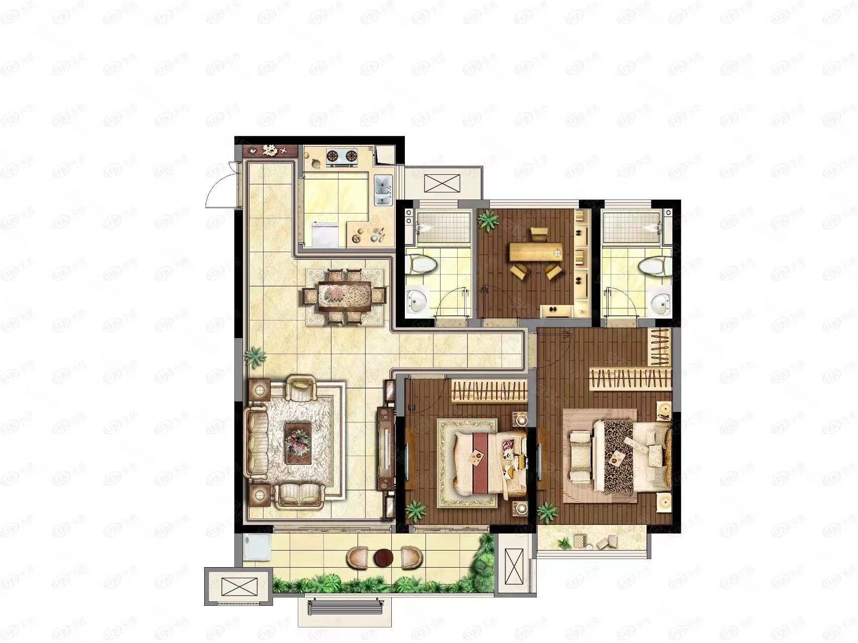 红豆清华苑刚需三居电梯房104平报90万房东诚售