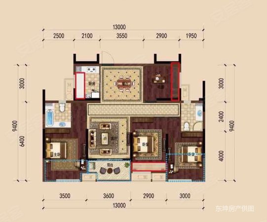 滨江兴和苑 河东四开间朝南 毛胚带车位可看明湖近吾悦 中医院,滨江