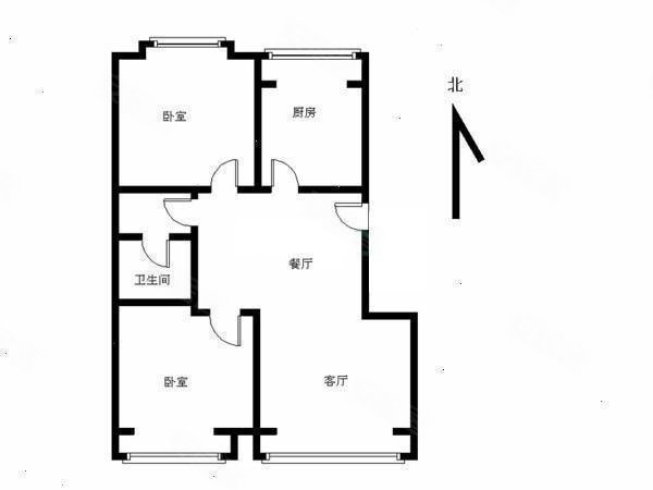马驹桥通州温馨家园(南区)永辉超市旁精装两居室 南北通透 户型方正