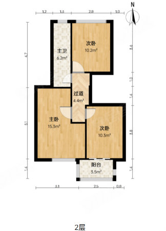 弘阳上熙名苑3室2厅1卫90.26㎡南北229万