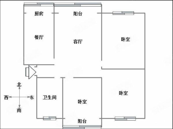 若水苑小区3室2厅1卫138㎡南北85万