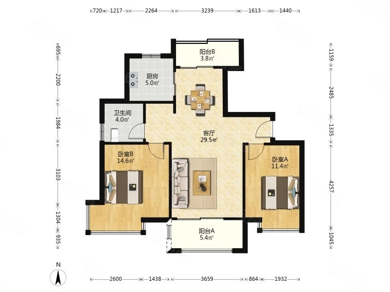滨江雅苑 精装可拎包入住 南北通透 刚需两居 商业配套成熟