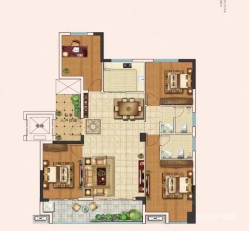 新华乾城4室2厅2卫142㎡南北116万