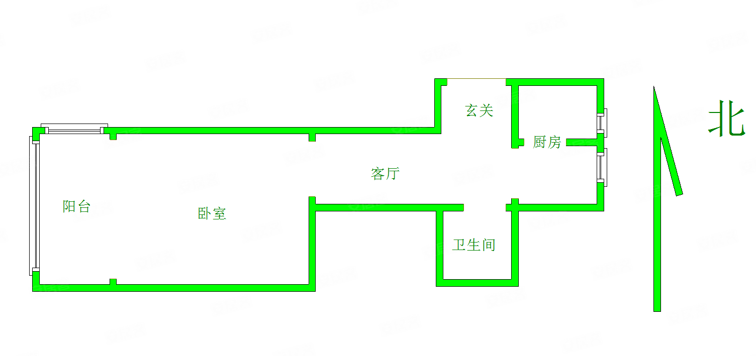 怀远里1室1厅1卫33.1㎡西325万