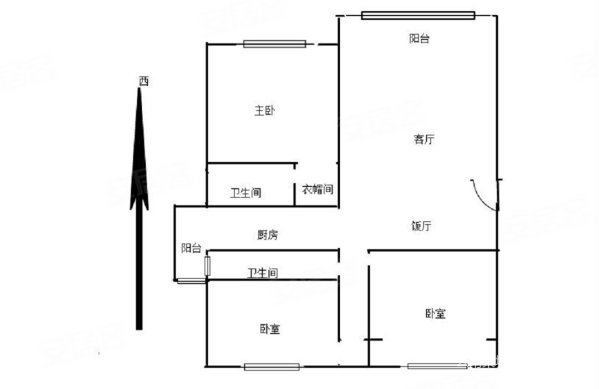 香樟俊园(2期)3室2厅2卫112.64㎡南北190万